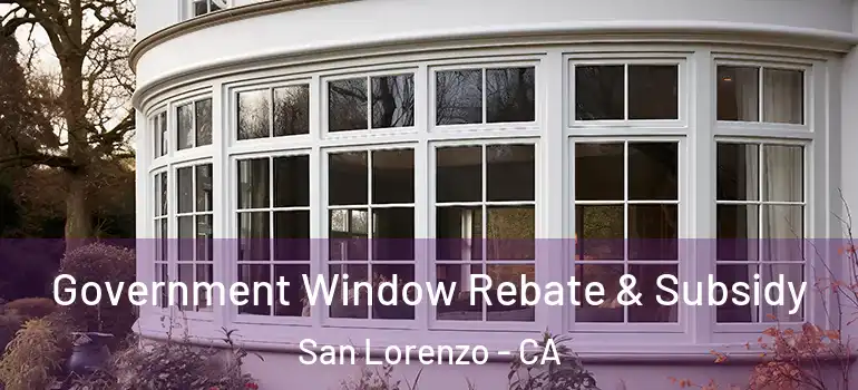  Government Window Rebate & Subsidy San Lorenzo - CA
