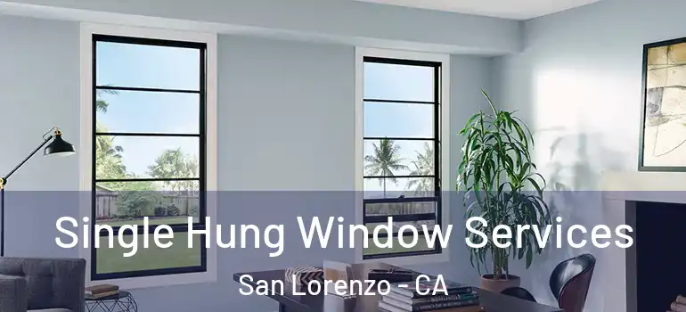  Single Hung Window Services San Lorenzo - CA