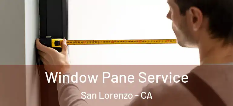  Window Pane Service San Lorenzo - CA